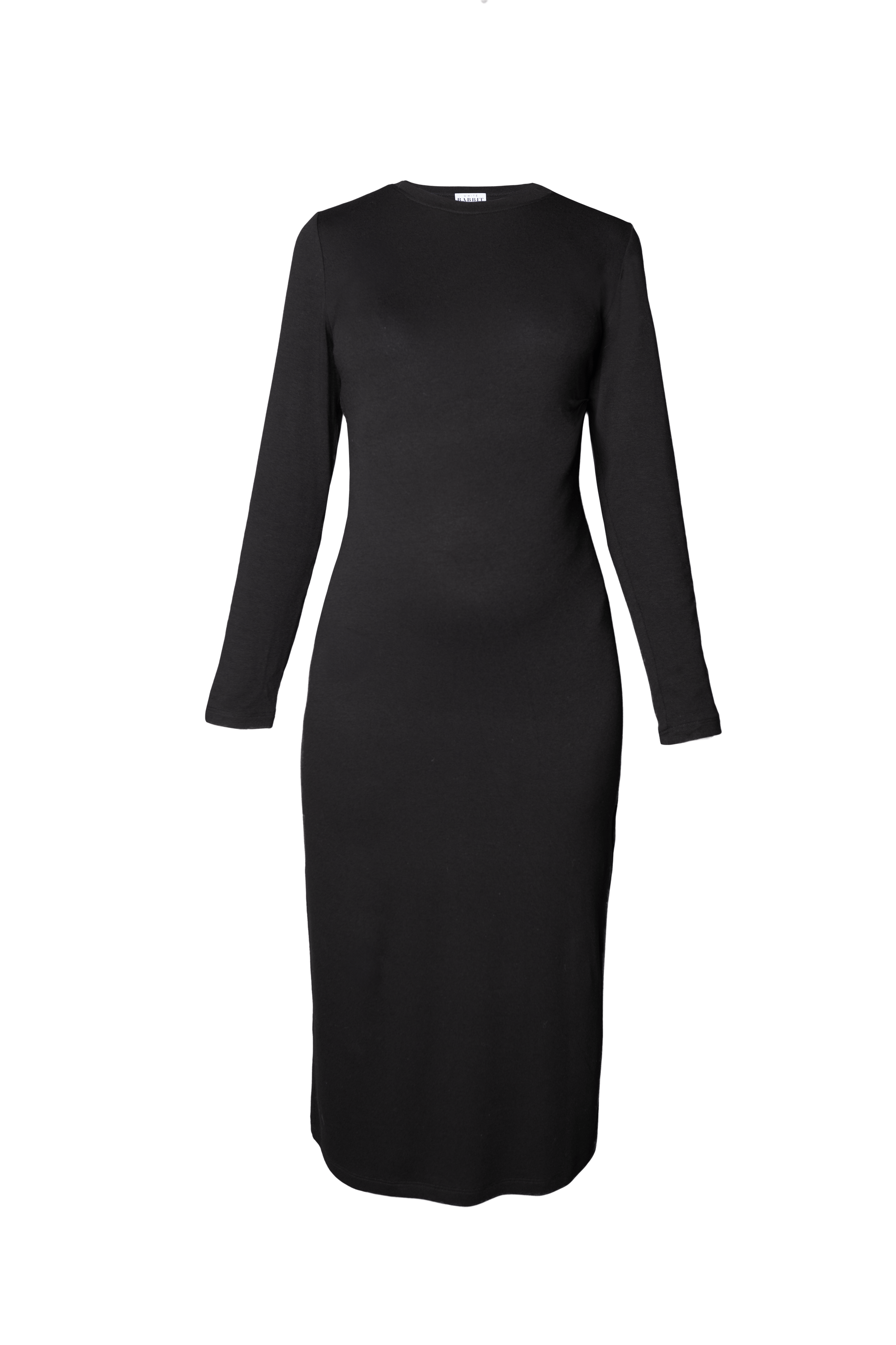 ESSENTIAL BLACK JERSEY KLEID - LANGARM - Kleider-9•BORROUGHS