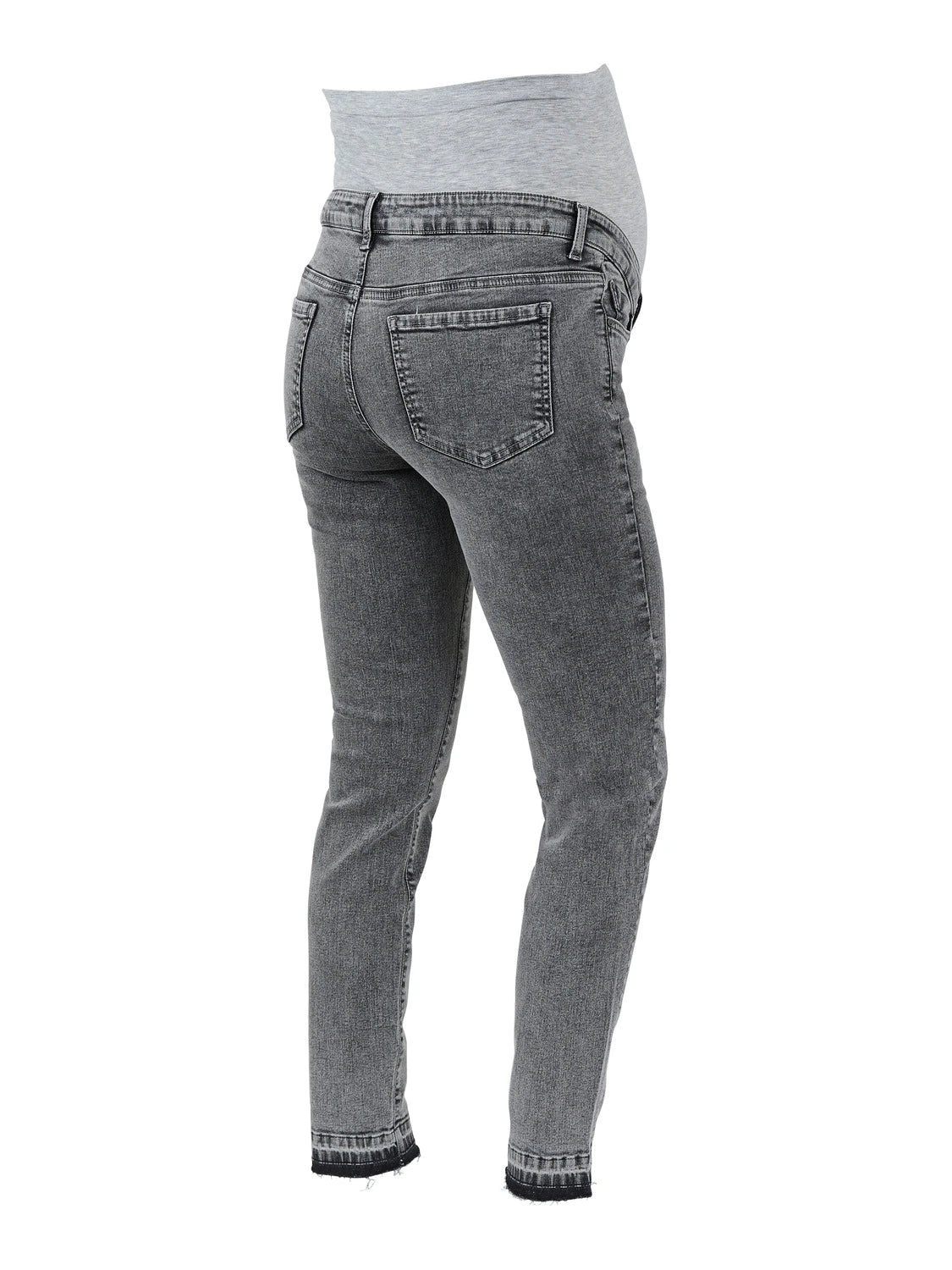 BOX OF BASICS STYLE HUDSON: Umstandsjeans aus Bio-Baumwolle in dirty Grey, ankle cut und Bauchband - Jeans-9•BORROUGHS