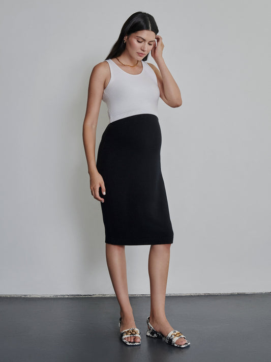 BOX OF BASICS - ESSENTIAL SKIRT. Pencil Skirt aus weichster Knitwear - -9•BORROUGHS