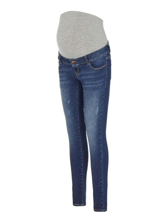 BOX OF BASICS STYLE EMPIRE: Slightly ripped Skinny Jeans mit hohem Bund - Jeans-9•BORROUGHS